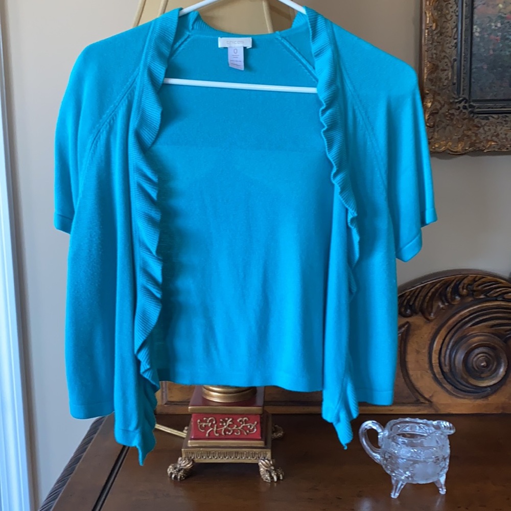 Chico’s Turquoise Shrug